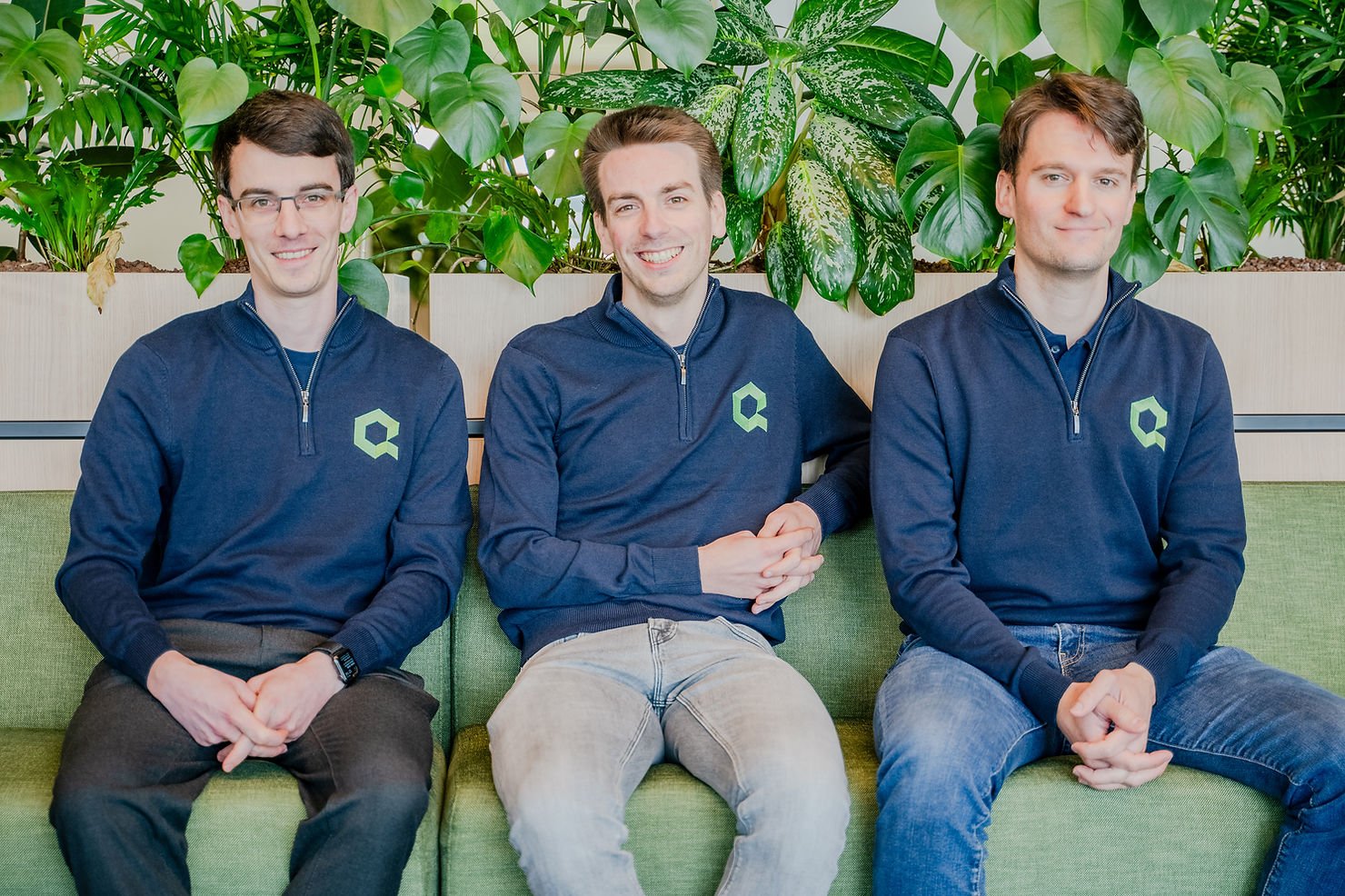 Qargo founders sitting on a sofa