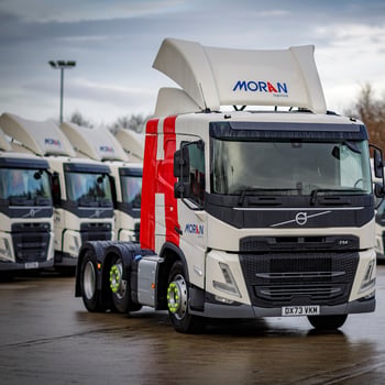 Moran Logistics trucks in a depot