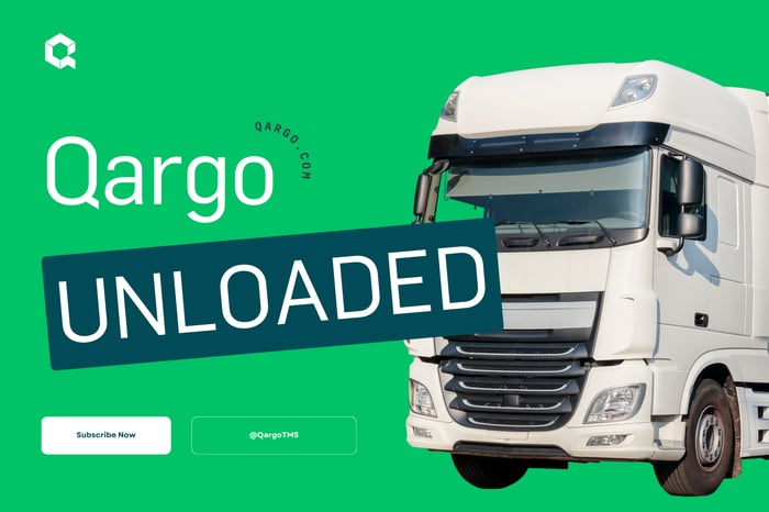 Bannière du webinaire Qargo Unloaded avec un camion