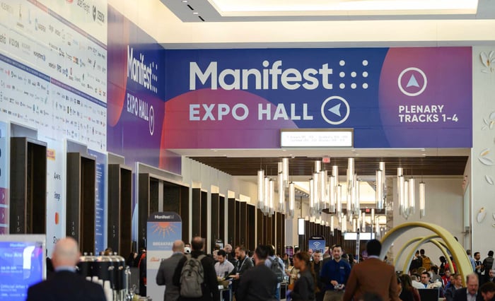 Entrée du hall d'exposition Manifest