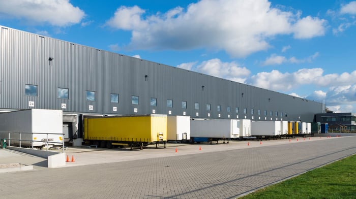 Loading docks of a distribution centre