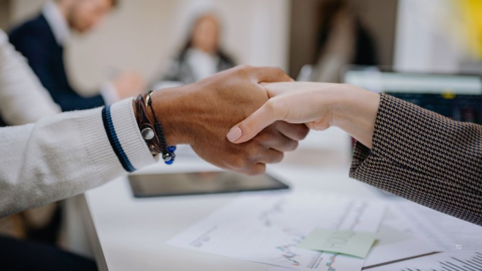 Business handshake